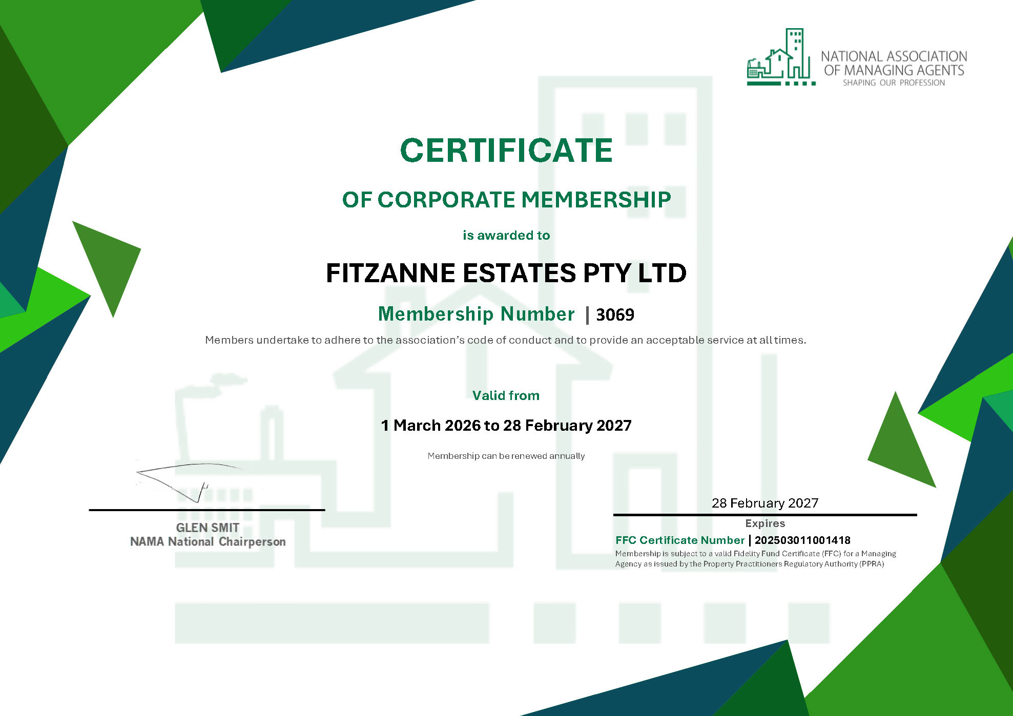 3069_Fitzanne Estate (Pty) Ltd_CorporateMembershipCertificate_2026